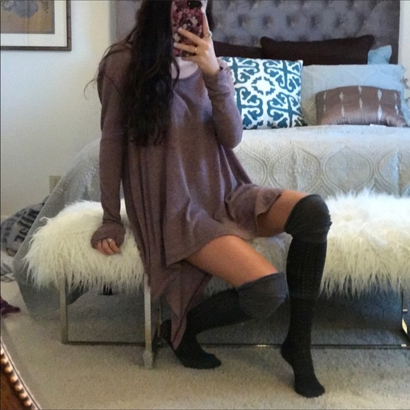 NWT Free People maroon oversized thermal - Picture 3 of 8